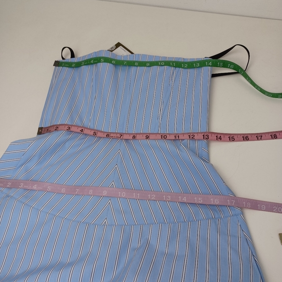 Tela Bahamas Maxi Dress Size S Women Preppy Cotton Pockets Smocked Blue Striped - Picture 12 of 16